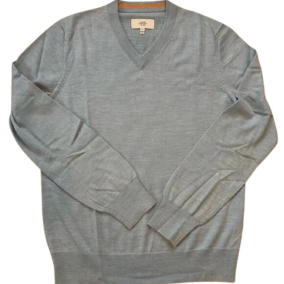 Jack Spade Bleecker Street M Gray/Blue V-Neck Sweater - Picture 1 of 6